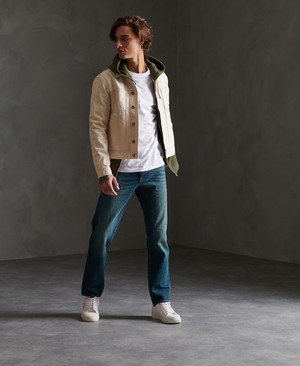 Superdry 04 Daman Straight Férfi Farmer Kék | YHUIL7948